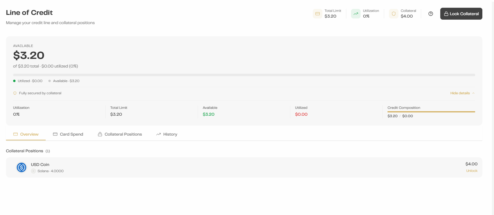 Credit Line Overview